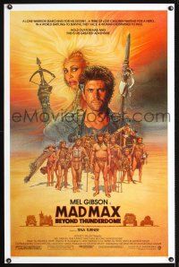 3f474 MAD MAX BEYOND THUNDERDOME 1sh '85 art of Mel Gibson & Tina Turner by Richard Amsel!
