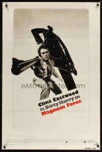 3f479 MAGNUM FORCE 1sh '73 Clint Eastwood is Dirty Harry pointing his huge gun!