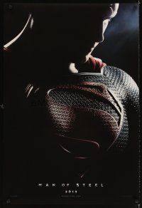 3f481 MAN OF STEEL teaser DS 1sh '13 Henry Cavill in the title role as Superman & Clark Kent!