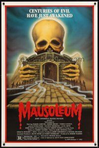3f499 MAUSOLEUM 1sh '83 Marjoe Gortner, Bobbie Bresee, cool skeleton horror artwork!