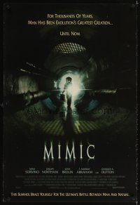 3f514 MIMIC advance DS 1sh '97 Guillermo del Toro, Mira Sorvino, creepy image!