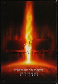 3f520 MISSION TO MARS teaser DS 1sh '00 Brian De Palma, Gary Sinise, Tim Robbins, Don Cheadle!
