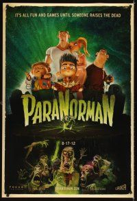 3f573 PARANORMAN advance DS 1sh '12 it's all fun and games until someone raises the dead!