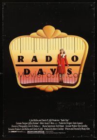 3f619 RADIO DAYS 1sh '87 Woody Allen, 13 year-old Seth Green, Dianne Wiest, New York City!