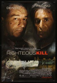 3f649 RIGHTEOUS KILL advance DS 1sh '08 cool image of Robert Deniro & Al Pacino!