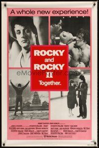 3f657 ROCKY/ROCKY II 1sh '80 Sylverster Stallone boxing classic double-bill!