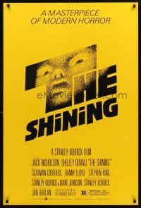 3f692 SHINING studio re-strike 1sh '80s Stephen King & Stanley Kubrick horror, Jack Nicholson!