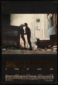 3f695 SID & NANCY foil title 1sh '86 Gary Oldman & Chloe Webb, punk rock, directed by Alex Cox!