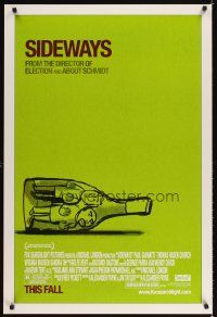 3f697 SIDEWAYS advance DS 1sh '04 Alexander Payne classic, cool art of men in bottle!