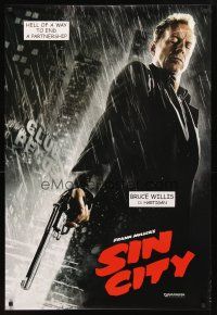 3f701 SIN CITY teaser 1sh '05 Frank Miller, cool image of Bruce Willis as Hartigant