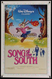 3f713 SONG OF THE SOUTH 1sh R86 Walt Disney, Uncle Remus, Br'er Rabbit & Br'er Bear!