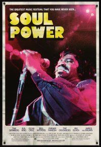 3f715 SOUL POWER 1sh '08 great image of James Brown in concert!