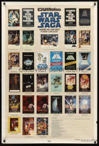 3f740 STAR WARS CHECKLIST 2-sided 1sh '85 great images of U.S. posters!