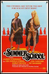 3f751 SUMMER SCHOOL 1sh '79 Laurien Dominique, Lisa Kamala Loring, art of sexy student bodies!