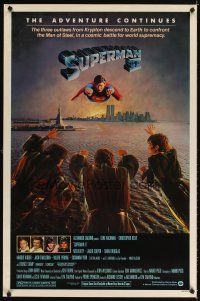 3f754 SUPERMAN II 1sh '81 Christopher Reeve, Terence Stamp, battle over New York City!