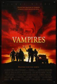 3f825 VAMPIRES DS 1sh '98 John Carpenter, James Woods, cool vampire hunter image!