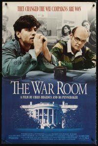 3f838 WAR ROOM 1sh '93 Bill Clinton's campaign documentary, James Carville & Stephanopoulos!