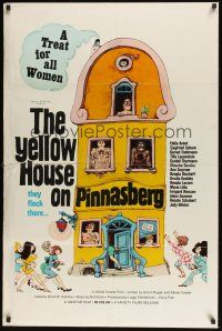 3f874 YELLOW HOUSE ON PINNASBERG 1sh '70 Das gelb Haus am Pinnasberg, wild phallic art!