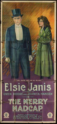 3d133 BETTY IN SEARCH OF A THRILL English 3sh '15 stone litho of Elsie Janis, The Merry Madcap!