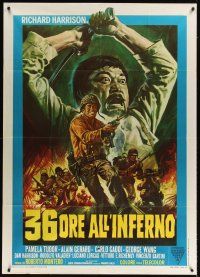 3d680 36 HOURS IN HELL Italian 1p '69 Roberto Bianchi's 36 ore all'inferno, cool Casaro artwork!