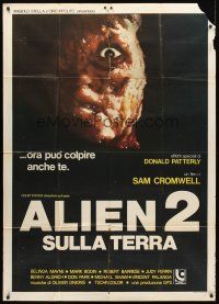 3d685 ALIEN 2 Italian 1p '80 Italian sci-fi sequel ripoff, wacky monster image!!