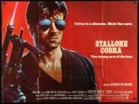 3d021 COBRA subway poster '86 crime is a disease and Sylvester Stallone is the cure!