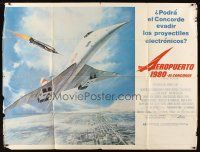 3d022 CONCORDE: AIRPORT '79 Spanish/U.S. subway poster '79 art of the fastest airplane attacked by missile