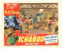 3e158 ADVENTURES OF ICHABOD & MISTER TOAD LC #3 '49 Disney, Ichabod Crane reading to students!