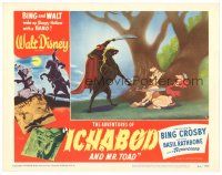 3e156 ADVENTURES OF ICHABOD & MISTER TOAD LC #4 '49 best c/u of headless horseman scaring Ichabod