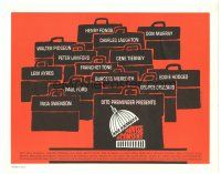 3e026 ADVISE & CONSENT TC '62 Otto Preminger, classic Saul Bass Washington Capitol artwork!