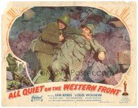 3e169 ALL QUIET ON THE WESTERN FRONT LC #4 R50 Lew Ayres stabs Griffith, Lewis Milestone classic!
