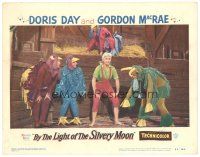 3e251 BY THE LIGHT OF THE SILVERY MOON LC #5 '53 Doris Day in barn with 4 guys dressed as animals!