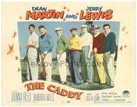 3e253 CADDY LC #1 '53 line up of Dean Martin, Jerry Lewis & real life golf champs holding clubs!