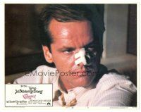 3e270 CHINATOWN LC #5 '74 great c/u of Jack Nicholson with bandaged nose, Roman Polanski classic!