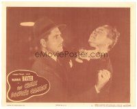 3e310 CRIME DOCTOR'S GAMBLE LC #3 '47 great image of detective Warner Baxter grabbing Steven Geray!