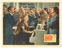 3e366 DO YOU LOVE ME LC '46 pretty Maureen O'Hara plays piano with Harry James' Music Makers!