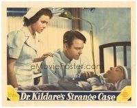 3e376 DR. KILDARE'S STRANGE CASE LC '40 Lew Ayres & pretty Laraine Day are worried about patient!