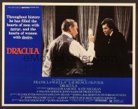 3e380 DRACULA LC '79 Laurence Olivier as Van Helsing holds mirror up to vampire Frank Langella!