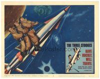 3e476 HAVE ROCKET WILL TRAVEL LC #5 '59 great special effects scene of The Three Stooges in space!