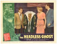 3e477 HEADLESS GHOST LC #8 '59 wacky image of three teenagers staring at royal guy missing head!