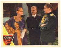 3e604 MATA HARI LC R38 Greta Garbo in cool outfit glares at Lionel Barrymore & C. Henry Gordon!