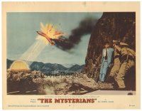 3e644 MYSTERIANS LC #3 '59 cool special effects image of alien ship destroying military jet!