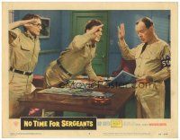 3e666 NO TIME FOR SERGEANTS LC #6 '58 Andy Griffith & Nick Adams salute Myron McCormick!