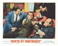3e668 NORTH BY NORTHWEST LC #7 R66 Martin Landau forces Cary Grant to get drunk, Alfred Hitchcock