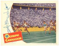 3e676 OLYMPIC CAVALCADE LC #3 '48 cool sports image of Canadian team winning relay race!