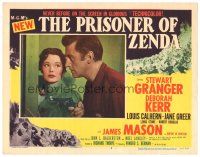 3e723 PRISONER OF ZENDA LC #3 '52 Jane Greer looks at Stewart Granger holding gun!