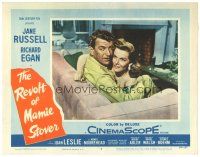 3e756 REVOLT OF MAMIE STOVER LC #2 '56 sexy Jane Russell & Richard Egan snuggling on couch!