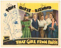 3e873 THAT GIRL FROM PARIS LC '36 Lily Pons, Jack Oakie, Gene Raymond with saxophone, Mischa Auer!