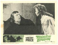 3e905 TOWER OF LONDON LC #4 '62 close up of pretty woman glaring at Vincent Price!