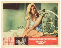 3e906 TOYS IN THE ATTIC LC #2 '63 c/u of sexiest Yvette Mimieux barely dressed sitting on bed!